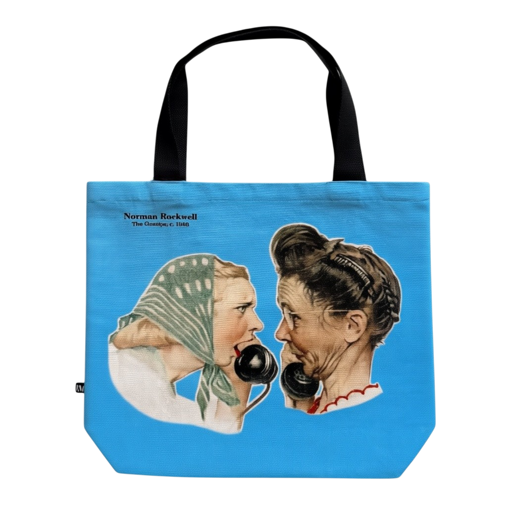 Rockwell The Gossips Canvas Tote