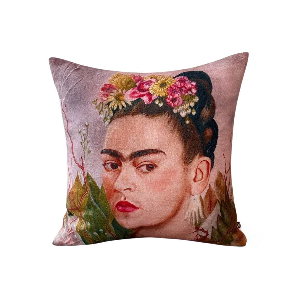Frida Self-Portrait Linen Cushion Cover