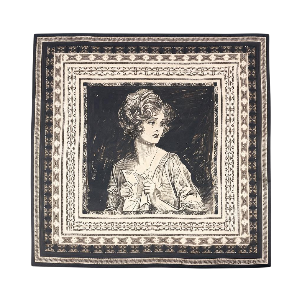 Gibson Young Woman Crumpling Letter Silk Scarf