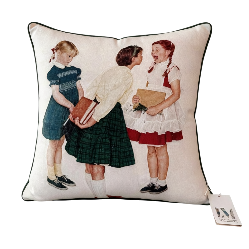 Rockwell Missing Tooth Linen Cushion Cover