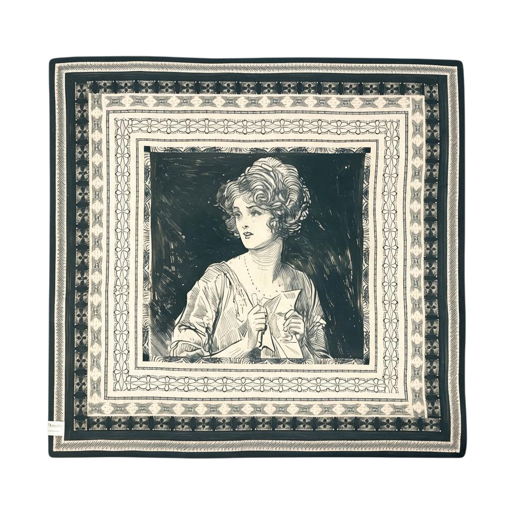 Gibson Young Woman Crumpling Letter Silk Scarf