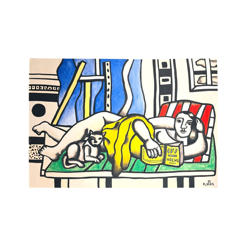 Léger Woman with a Cat Silk Scarf