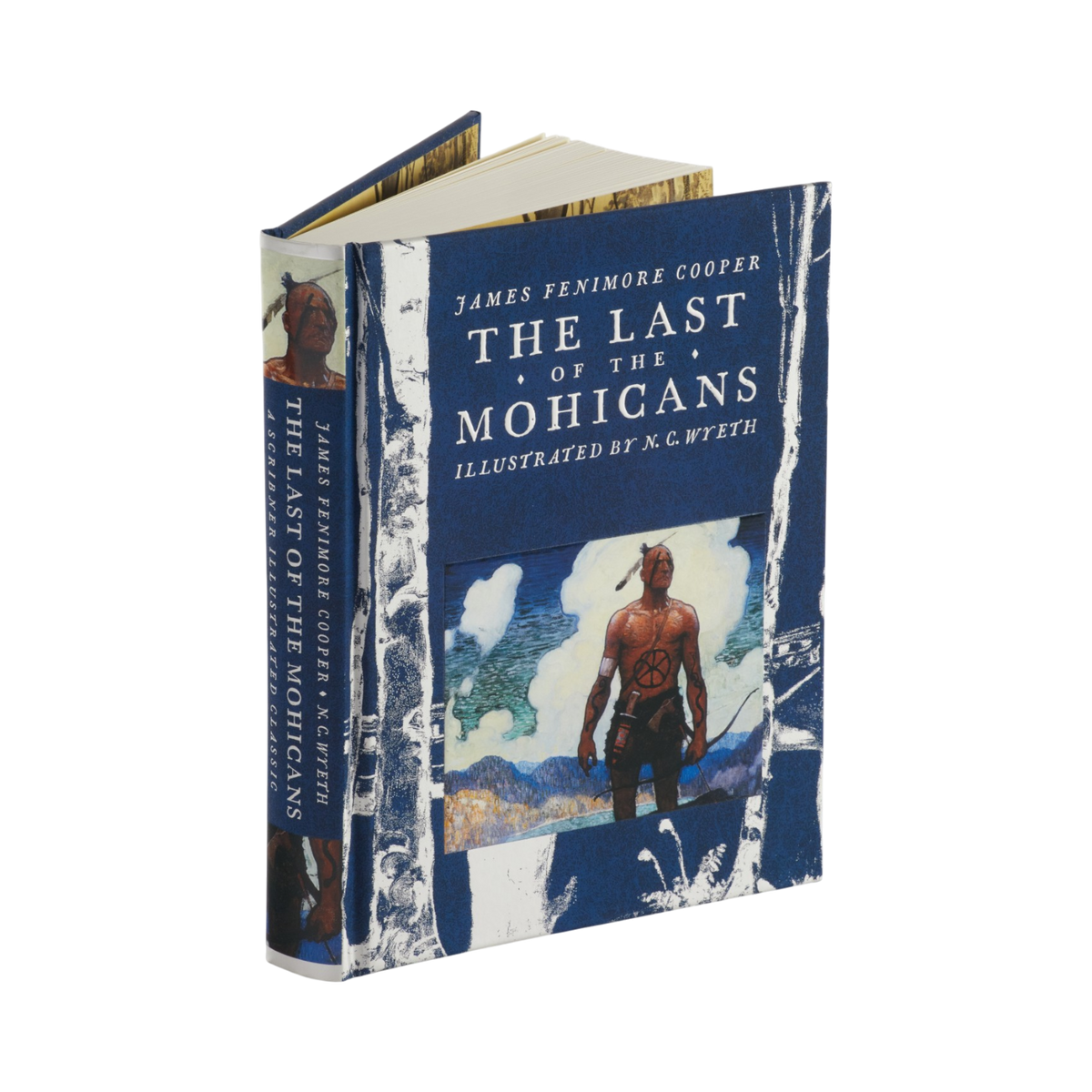 The Last of the Mohicans book by James Fenimore Cooper, illustrated by N.C. Wyeth.