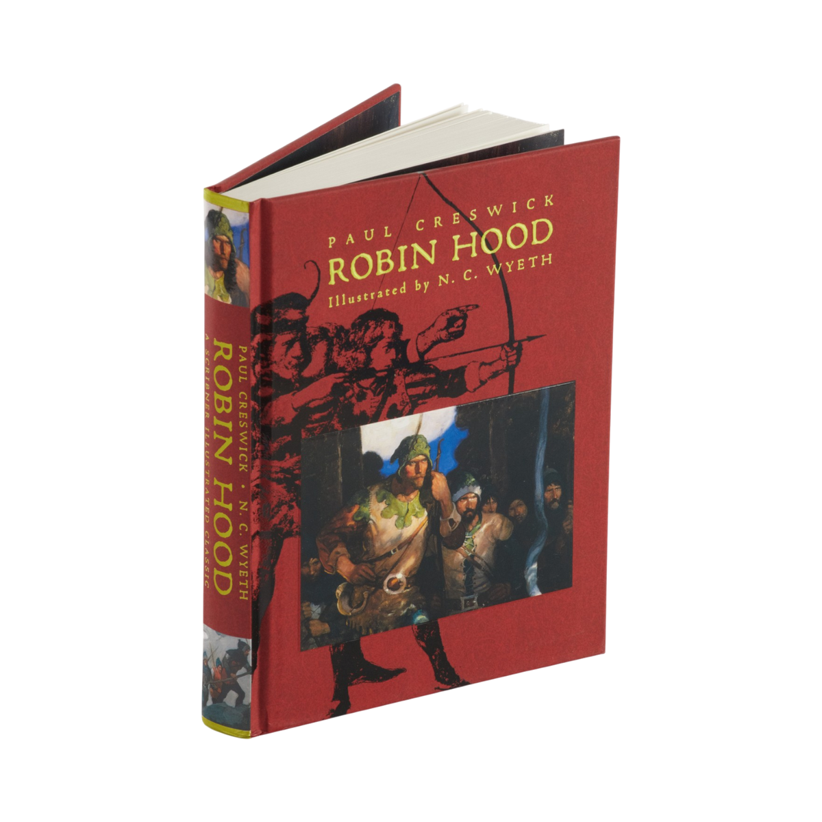 A hardcover book titled 'Robin Hood' by Paul Creswick, illustrated by N. C.